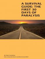 A Survival Guide: The First 30 Days of Paralysis