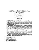 A (Very) Short Course on C∗-Algebras
