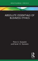 Absolute Essentials of Business Ethics
 9780367814663