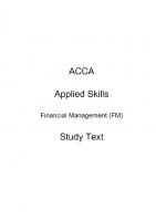 ACCA Financial Management (FM) Study Text