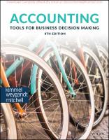 Accounting Tools for Business Decision Making [8 ed.]
 9781119791034