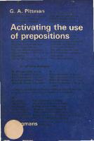 Activating the Use of Prepositions
 0582526183, 9780582526181