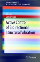 Active Control of Bidirectional Structural Vibration [1st ed.]
 9783030466497, 9783030466503