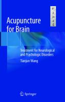Acupuncture for Brain: Treatment for Neurological and Psychologic Disorders
 3030546659, 9783030546656