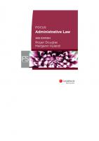 Administrative law [3rd edition.]
 9780409338706, 0409338702