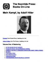 Adolf Hitler - My Struggle