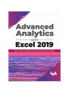 Advanced Analytics with Excel 2019: Perform Data Analysis Using Excel’s Most Popular Features (English Editions)
 9789389845808, 9389845807