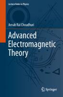 Advanced Electromagnetic Theory
 9789811959431, 9789811959448