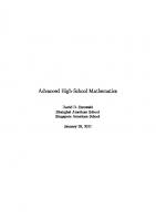 Advanced High-School Mathematics