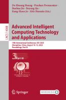 Advanced Intelligent Computing Technology and Applications: 19th International Conference, ICIC 2023, Zhengzhou, China, August 10–13, 2023, ... (Lecture Notes in Computer Science, 14088) [1st ed. 2023]
 9819947480, 9789819947485