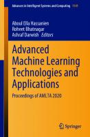 Advanced machine learning technologies and applications. AMLTA 2020
 9789811533822, 9789811533839