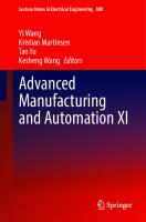 Advanced Manufacturing and Automation XI (Lecture Notes in Electrical Engineering, 880) [1st ed. 2022]
 9811905711, 9789811905711