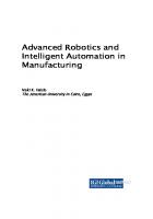 Advanced Robotics and Intelligent Automation in Manufacturing
 1799823229, 9781799823223