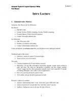 Advanced Topics in Computer Systems Lecture Notes (UCB CS262A)