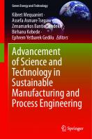Advancement of Science and Technology in Sustainable Manufacturing and Process Engineering (Green Energy and Technology) [1st ed. 2024]
 3031411722, 9783031411724