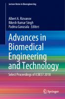 Advances in Biomedical Engineering and Technology: Select Proceedings of ICBEST 2018 [1st ed.]
 9789811563287, 9789811563294
