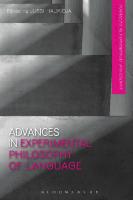 Advances in Experimental Philosophy of Language
 9781472570734, 9781474219815, 9781472570758