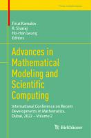 Advances in Mathematical Modeling and Scientific Computing: International Conference on Recent Developments in Mathematics, Dubai, 2022 – Volume 2
 9783031414190, 9783031414206