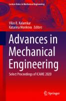 Advances in Mechanical Engineering: Select Proceedings of ICAME 2020 [1st ed.]
 9789811536380, 9789811536397