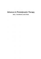 Advances in Photodynamic Therapy : Basic, Translational and Clinical [1 ed.]
 9781596932784, 9781596932777