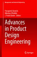 Advances in Product Design Engineering (Management and Industrial Engineering) [1st ed. 2022]
 9783030981235, 9783030981242, 3030981231