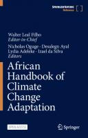 African Handbook of Climate Change Adaptation
 3030451054, 9783030451059