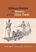 African Voices on Slavery and the Slave Trade: Essays on Sources and Methods [2]
 9780521194709, 9780521199612, 9780521145299