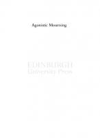 Agonistic Mourning: Political Dissidence and the Women in Black
 9781474420167