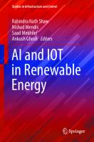 AI and IOT in Renewable Energy
 981161010X, 9789811610103