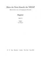 Akten der Partei-Kanzlei der NSDAP: Reg.Band 3/4 Register. Teil 2 [Reprint 2014 ed.]
 9783110971378
