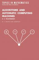 Algorithms and Automatic Computing Machines
 1013681746, 9781013681745