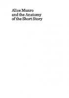 Alice Munro and the Anatomy of the Short Story [1 ed.]
 9781527507005, 9781527503533