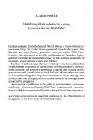 Allied Power: Mobilizing Hydro-electricity during Canada's Second World War
 9781442617117