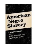 American Negro Slavery - Modern Reader