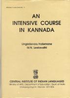 An Intensive Course in Kannada
 8173420319