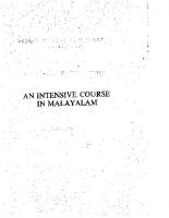 An intensive course in Malayalam