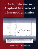 An Introduction to Applied Statistical Thermodynamics
 2010034666