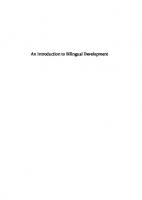 An Introduction to Bilingual Development
 9781847691705