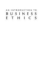 An Introduction to Business Ethics [4 ed.]
 0073535818, 9780073535814