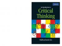 An Introduction to Critical Thinking
 9788131734568, 8131734560