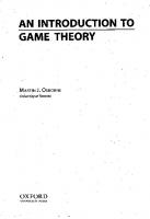 An Introduction to Game Theory
 0195322487,  9780195322484