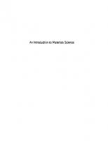 An Introduction to Materials Science
 9781400880058