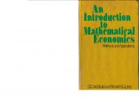 An introduction to mathematical economics : methods and applications
 0060403241