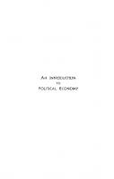 An Introduction to Political Economy
 9781442632103
