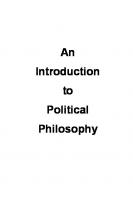 An Introduction to Political Philosophy
 1468056069, 9781468056068