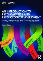 An Introduction to Psychometrics and Psychological Assessment: Using, Interpreting and Developing Tests [2 ed.]
 1032146168, 9781032146164