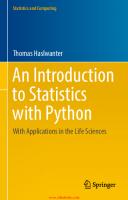 An Introduction to Statistics with Python: With Applications in the Life Sciences
 3319283154, 9783319283159