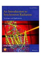 An Introduction to Synchrotron Radiation: Techniques and Applications [2nd ed.]
 1119280397, 9781119280392