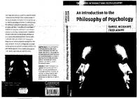 An Introduction to the Philosophy of Psychology
 0521740207, 9780521740203