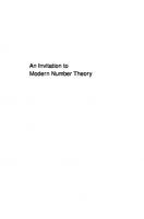 An Invitation to Modern Number Theory
 9780691215976